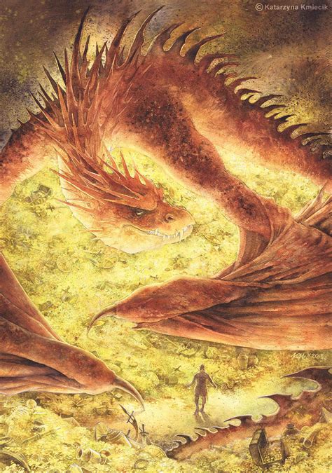 Sleeping Smaug Commissioned Watercolor Illustration On Behance