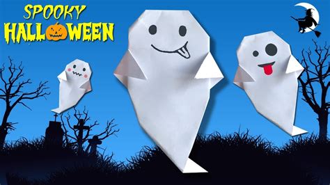 Make Paper Ghost For Halloween Easy Diy Paper Crafts K Youtube