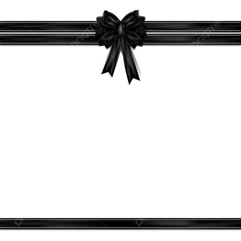 Black Bow Ribbon Vector Hd Png Images Black Bow Ribbon Border Frame