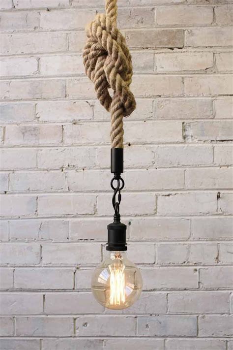 Anchor Rope Pendant Light With X Large Edison Light Bulb Lampesstisch