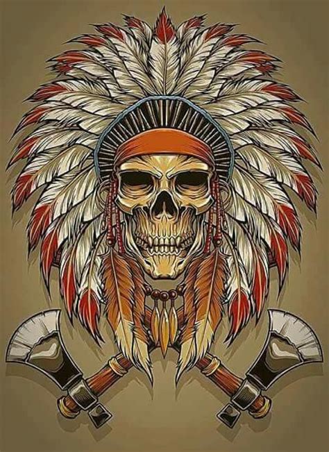 Headdress Skull Art Indian Skull Tattoos Skull Artwork