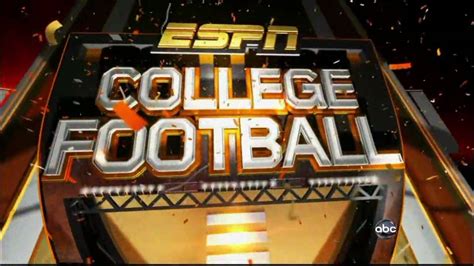 Within the united states, the college version of american football annually garners high television ratings. ESPN College Football on ABC Intro - YouTube