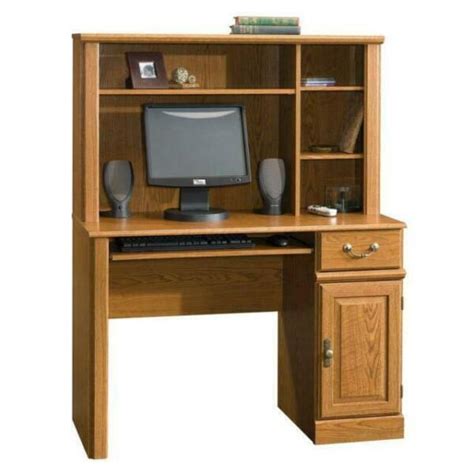 Sauder 401353 Orchard Hills Carolina Oak Computer Desk With Hutch For
