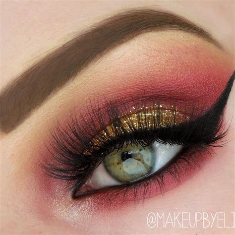 Eline Fs Red And Gold Smokey Gaze Is Absolutely