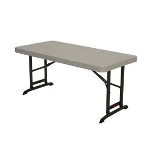 Back to article → numerous ease of use wood folding table. Lifetime 4 ft. Almond Commercial Adjustable Folding Table ...