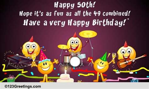 Have A Happy 50th! Free Milestones eCards, Greeting Cards | 123 Greetings