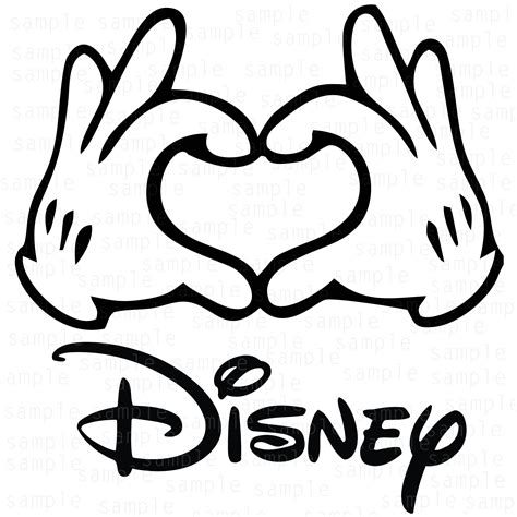Mickey Hands Svg Disney Love Svg Mickey Love Clipart Disney Images