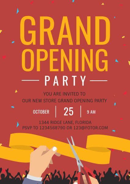 Grand Opening Poster Template And Ideas For Design Fotor