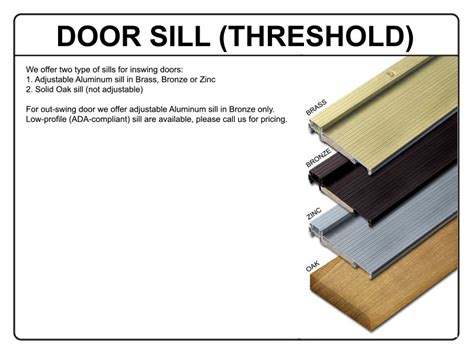 Exterior Door Aluminum Threshold Extension Sunnyclan