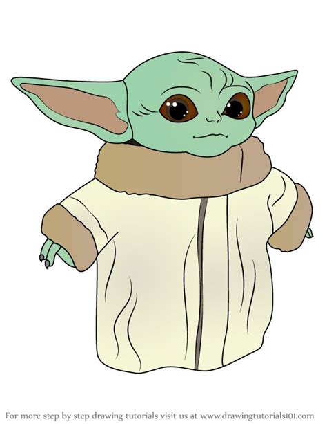 Learn How To Draw A Baby Yoda Star Wars Step By Step Drawing