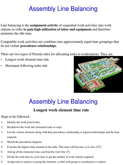 Chapter 8 Assembly Line Balancing Pdf Applied Mathematics