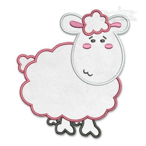 Cute Sheep Applique Embroidery Design Embroidery Apex Embroidery