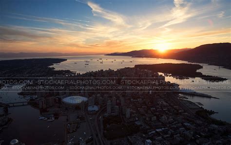 Aerial Photo Vancouver Aerial Sunset