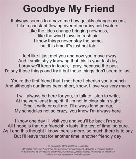 Poetry Goodbye Quotes For Friends Goodbye Quotes Letter To Best Friend