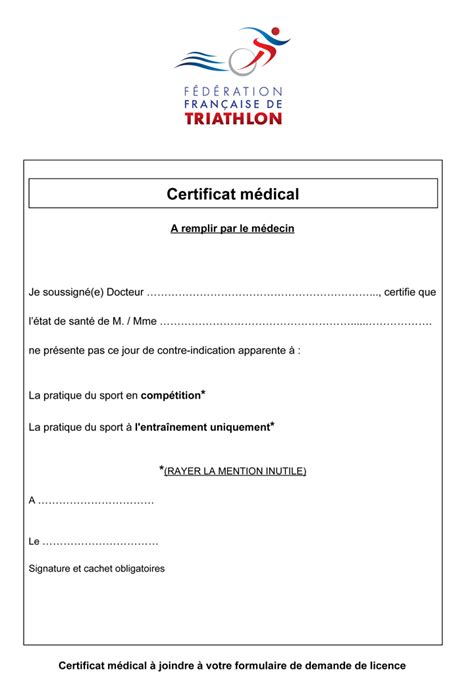 Si cela fait longtemps que vous ne faites plus de sport ou que vous avez passé 40 ans, votre médecin vous donnera de précieux conseils. Triathlon : le certificat médical est désormais valable ...