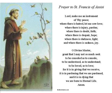 St Francis Of Assisi Prayer Printable