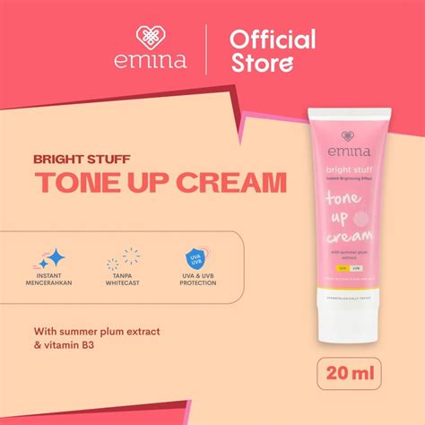 Jual Emina Bright Stuff Tone Up Cream Ml Shopee Indonesia