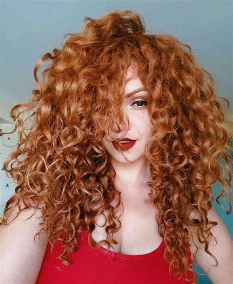 Red Curly Hair Yeah Curlyhairwithbangs Curly Hair Styles Red Curly
