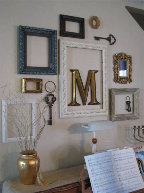 These wall decor ideas will bring life to your empty walls. Thrifty Garage Sale Finds | The Apple of His Eye | Frames on wall, Frame decor, Wall collage