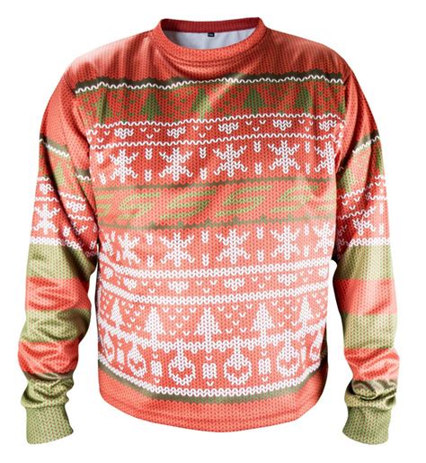Ugly Christmas Sweater Red Pine Flakes Social Paintball