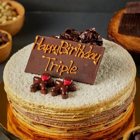Triple Chocolate Crepe Cake Caketella