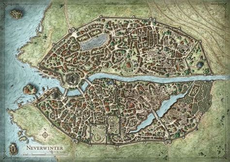 5e Neverwinter City 1491 Dr Dnd Fantasy City Map Fantasy Map