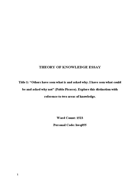 Theory Of Knowledge Essay Pdf Elementary Particle Higgs Boson