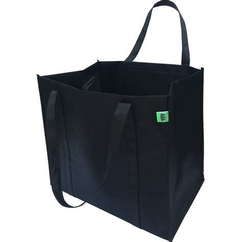 Reusable Grocery Bags 5 Pack Black Hold 40 Lbs Extra Large