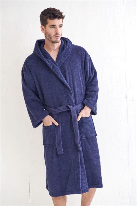 Men Comfy Bath Robe Long Dressing Gown Bathrobe Towelling Housecoat