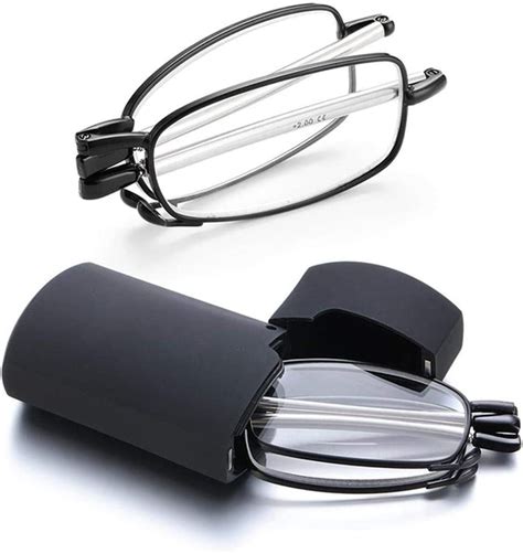 Yerz Folding Reading Glasses Fold Up Readers Folding Eyeglass Spectacles Includes Glasses