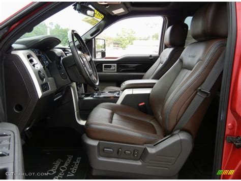 Platinum Sienna Brownblack Leather Interior 2012 Ford F150 Platinum