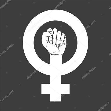 Poing Féminin Avec Le Signe Du Féminisme — Image Vectorielle Johndory © 156297178