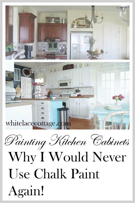 Why i loved painting my kitchen with chalk paint. Chalk Painted Kitchen Cabinets Never Again! - White Lace ...