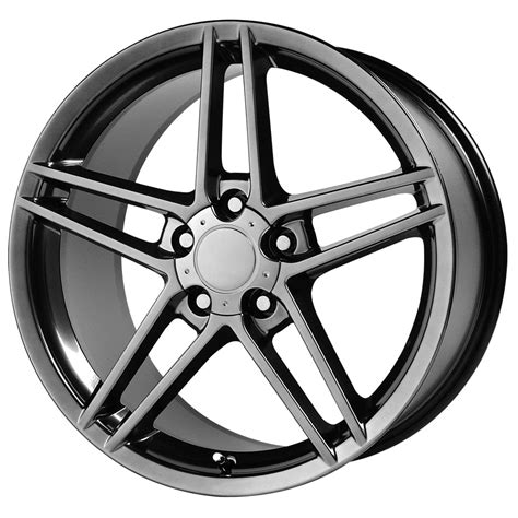 Replica 117h Corvette C6 Z06 19x10 5x475 79mm Hyper Black Wheel Rim