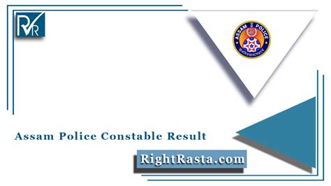 Assam Police Constable Result 2022 Out SLPRB AB UB Result