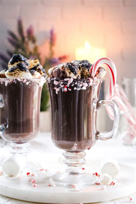 Spiked Peppermint Hot Chocolate Worldly Treat