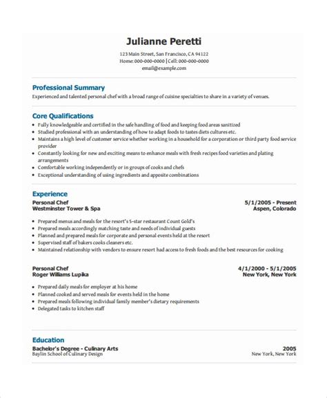 A resume summary highlights your career progress and skill set. Personal Information In Resume Example