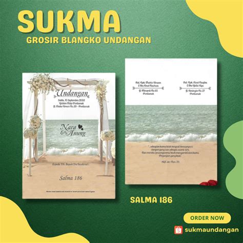 Jual KERTAS BLANGKO UNDANGAN NIKAH MURAH SALMA 186 SUKMA UNDANGAN