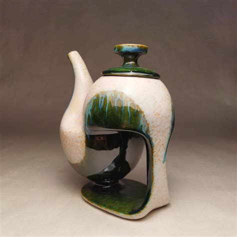 Whimsical Ceramic Teapot Halves Handthrown Etsy
