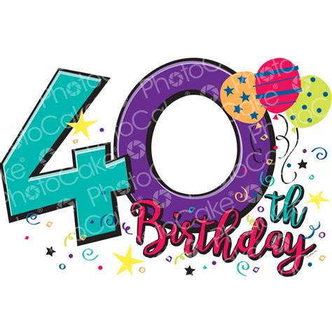 Happy 40th Birthday Circle Clipart Full Size Clipart 3237479