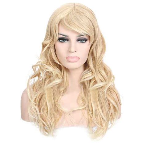 blonde pruik lang haar met krullen en lichtere puntjes mooie pruiken bij pruikenplaza