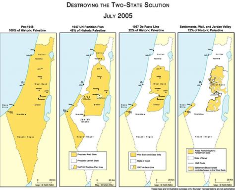 The main points of dispute were the borders of israel and palestine, the israeli settlements, jerusalem, and israeli military presence in. Map of Israel and Palestine