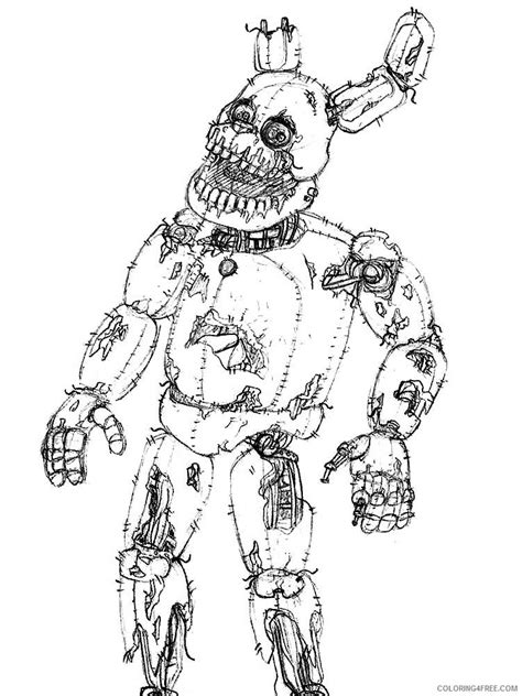 Spring Trap Pictures To Color How To Draw Springtrap From Five Nights