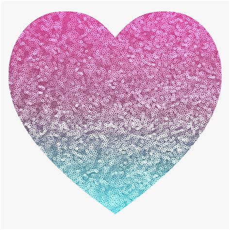 Glitter Pink Blue Free Picture Glitter Love Heart Hd Png Download