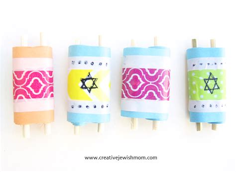 Mini Torah Scrolls Craft For Simchat Torah Creative Jewish Mom