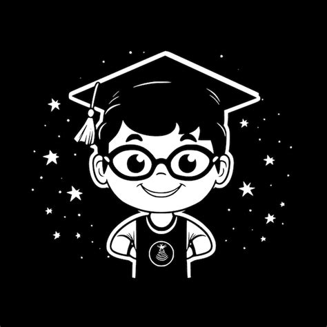 Premium Vector Graduation Black And White Isolated Icon Vector