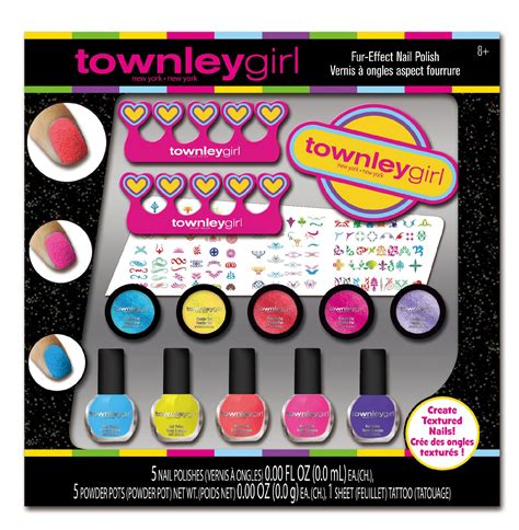 townley girl fur effect nail polish kit toys games pretend play dress  glamour jewelry
