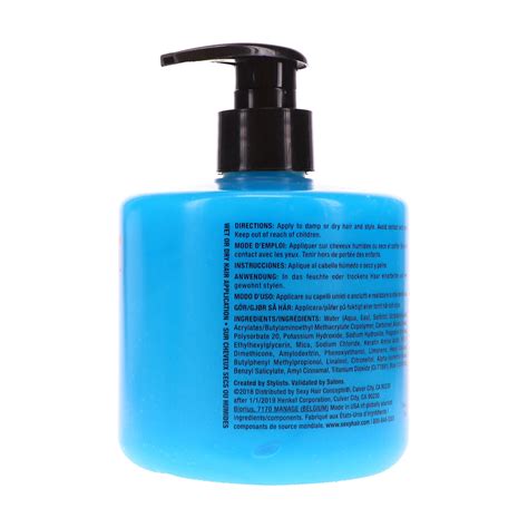 Styling gel, firm hold33.8fl oz. Style Sexy Hair Hard Up Gel - Shine 9 / Hold 10 16.9-Oz ...