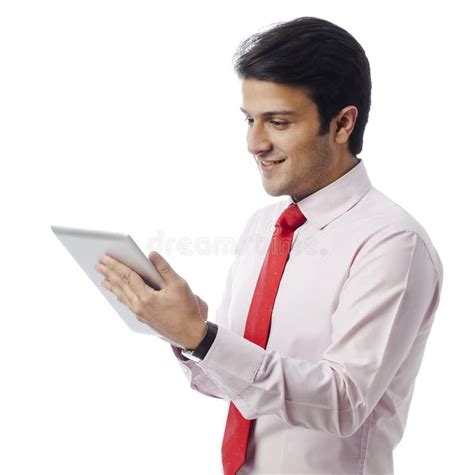 Businessman Using Digital Tablet Stock Photo Image Of Front Clipping