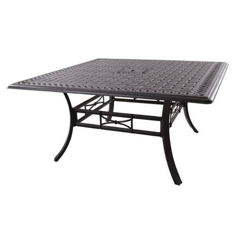Darlee Series 88 60 Square Patio Dining Table In Antique Bronze